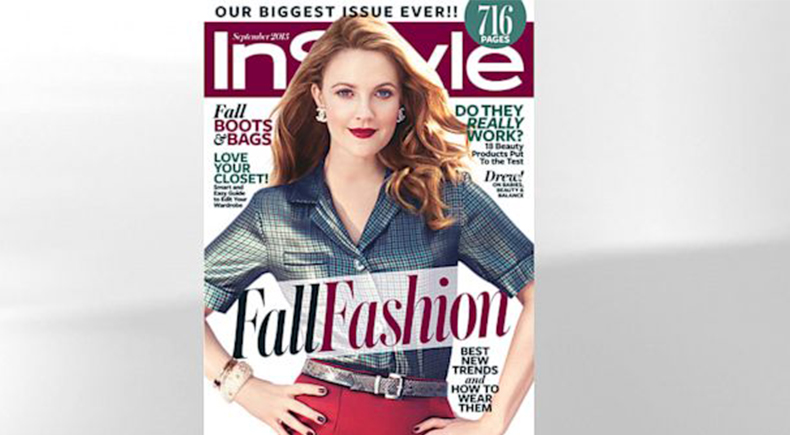 InStyle Drew Barrymore Cover