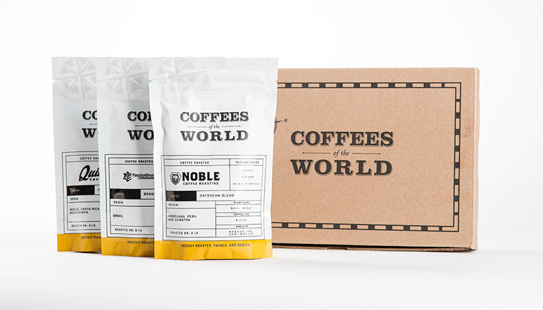 Coffees of the World packaging